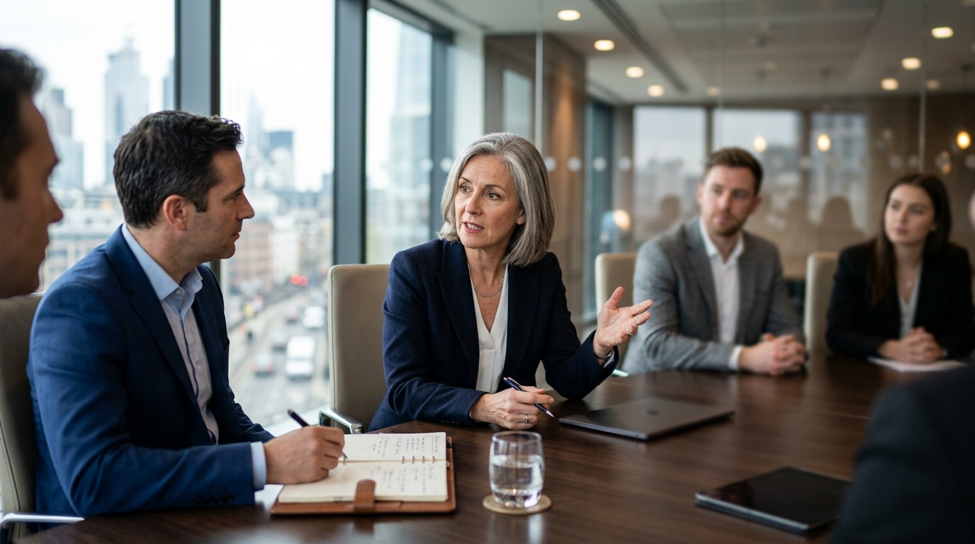 business meeting with CFO