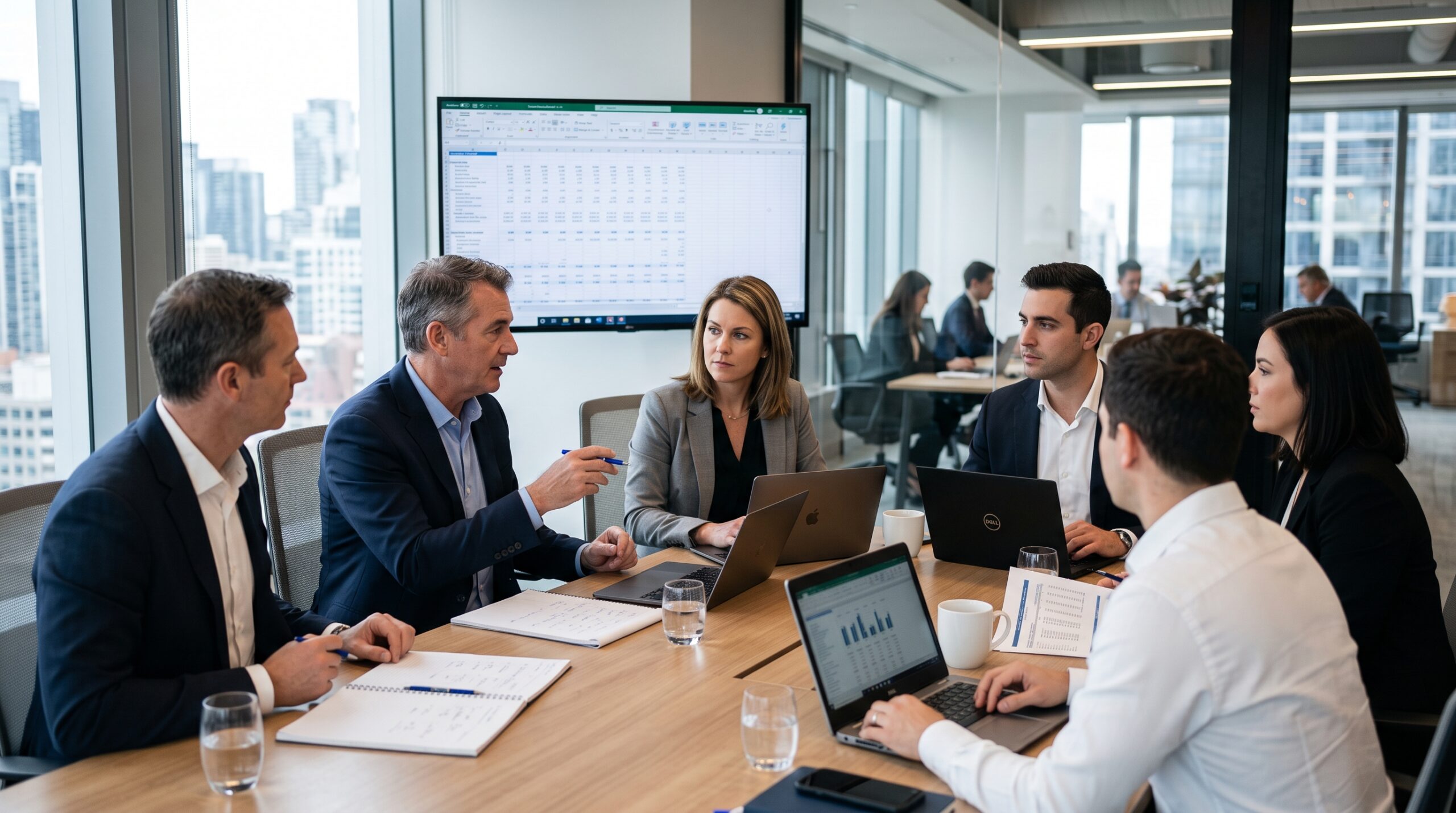 technology company financial planning meeting