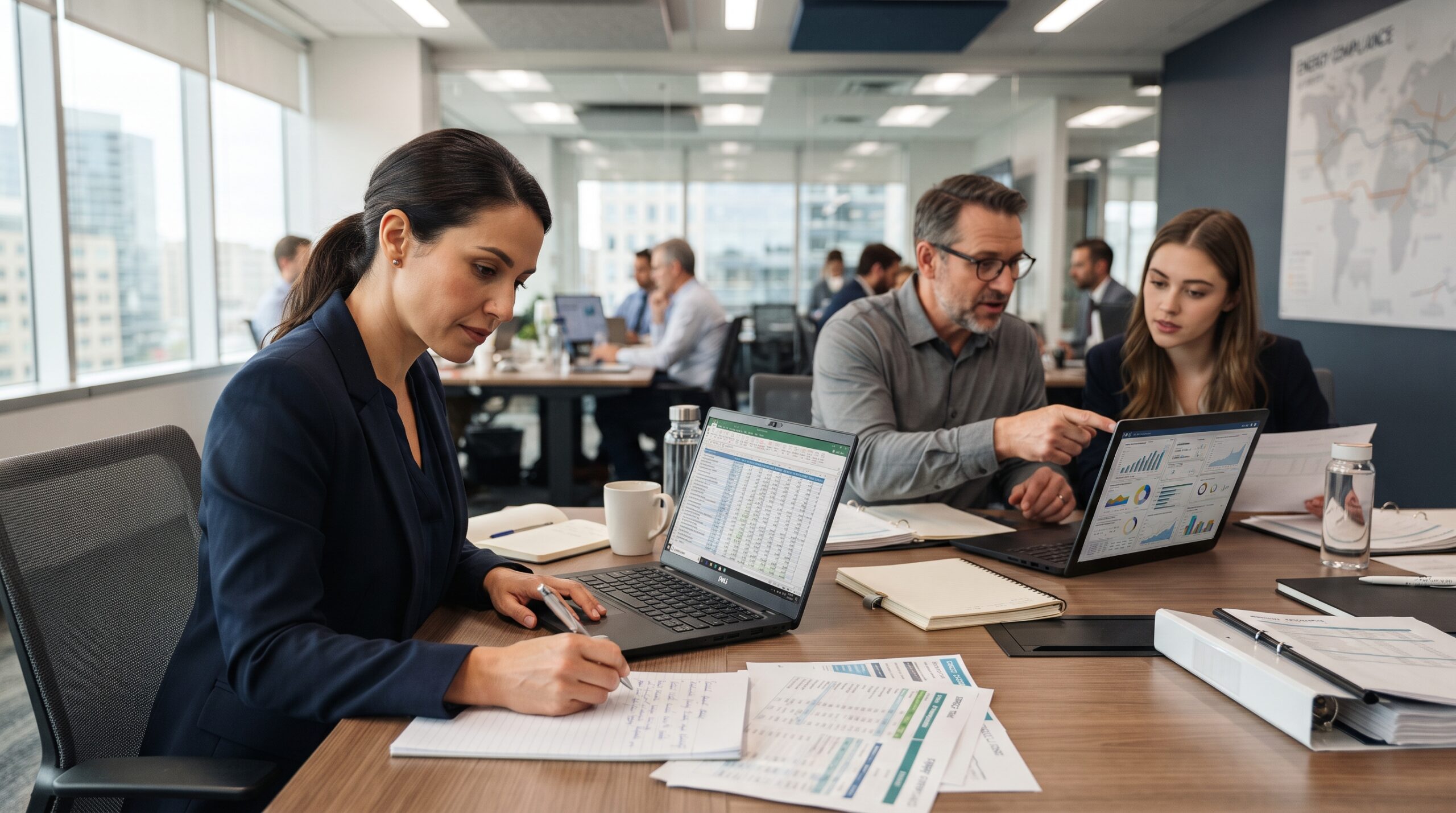 accounting team managing energy sector compliance