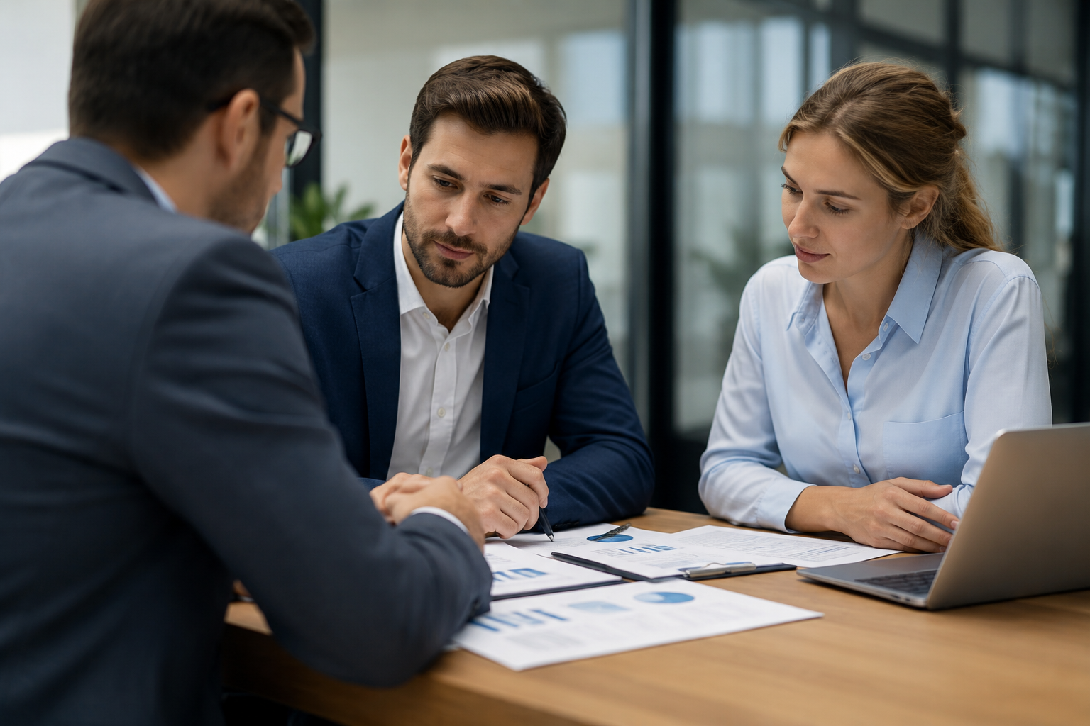 business meeting discussing accounting services
