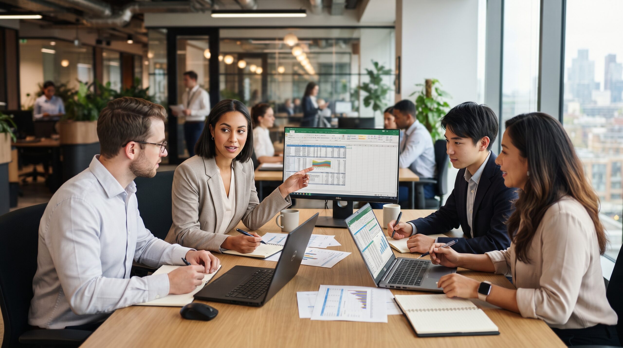 outsourced finance team working together