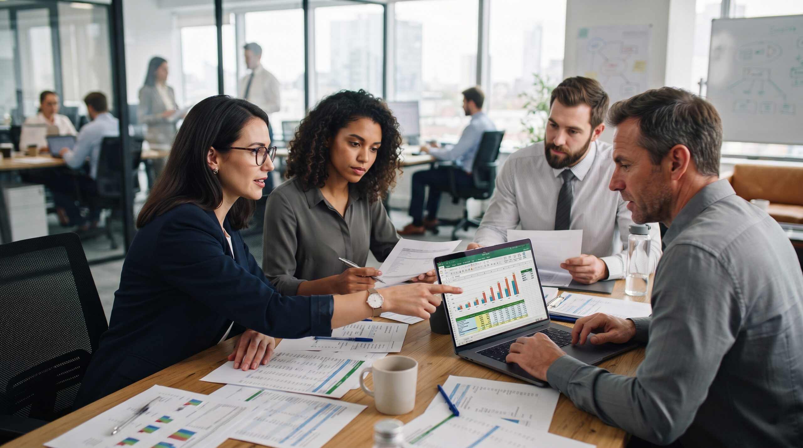 team of accountants working together