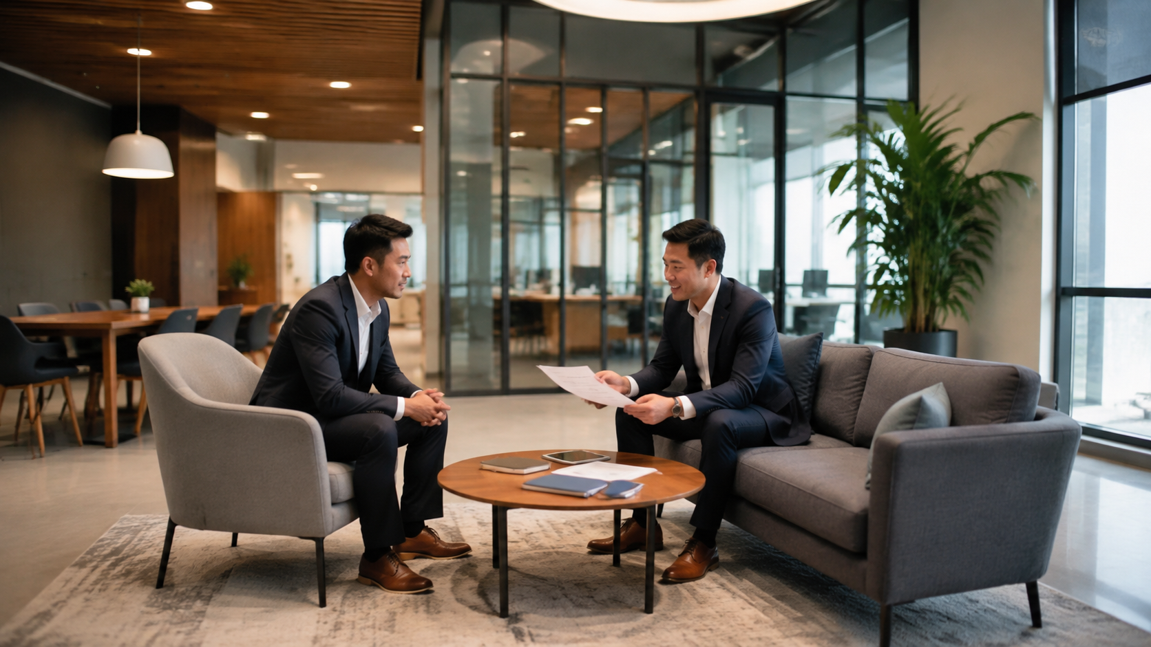 financial advisor consulting with business owner