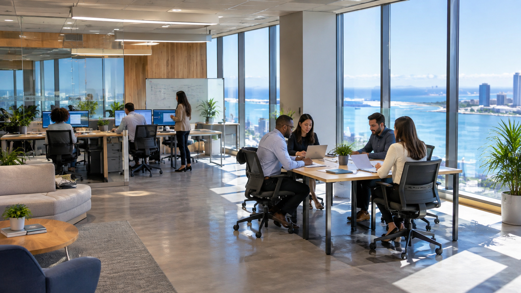 offshore accounting team working together