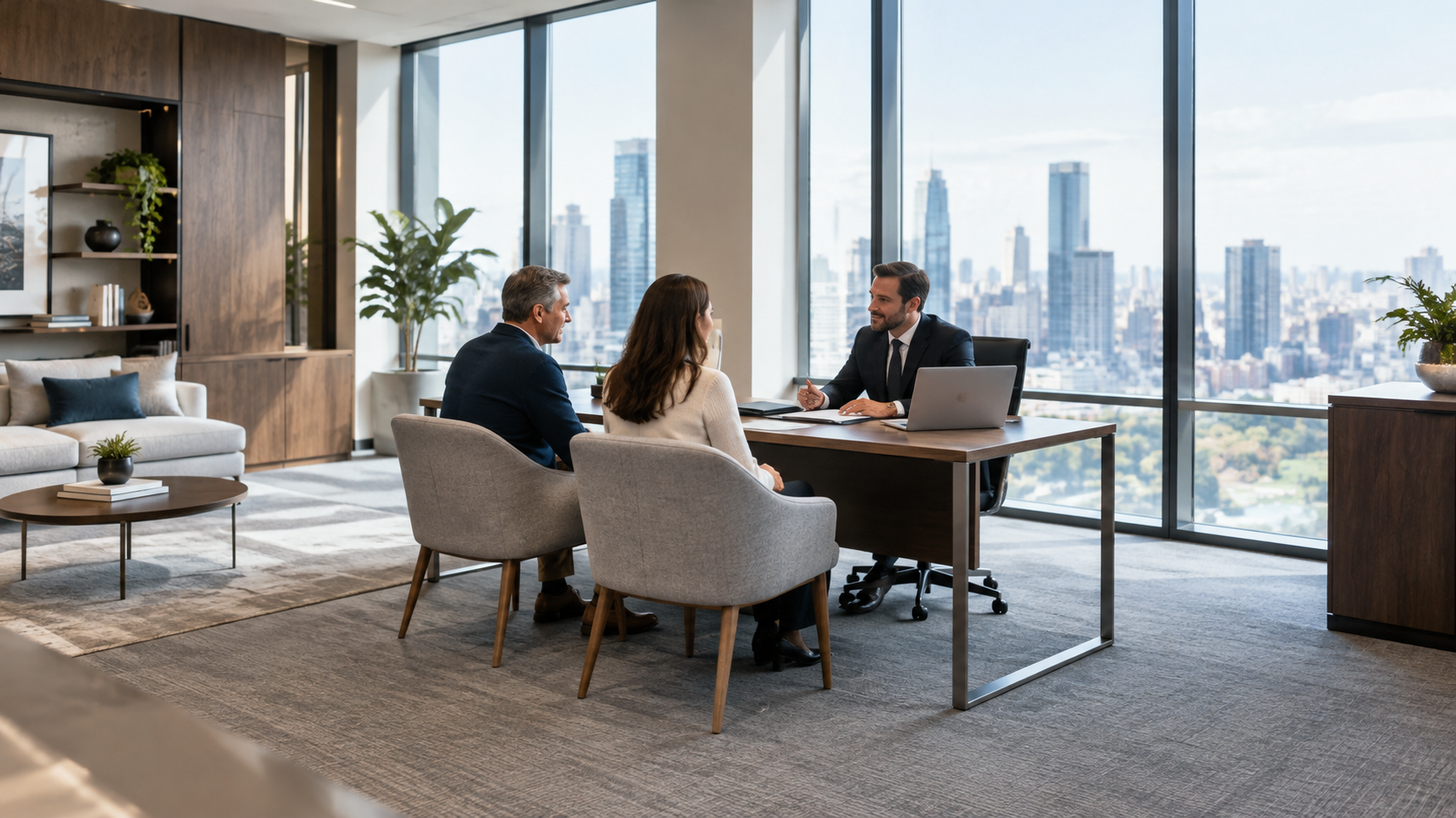 business meeting with financial advisor