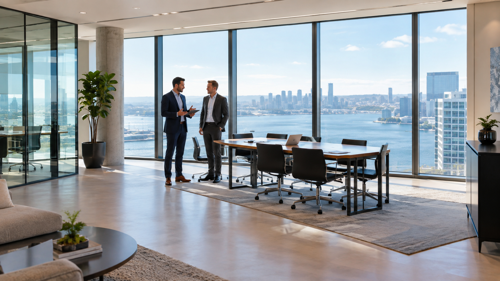 business men discussing offshore bookkeeping strategies